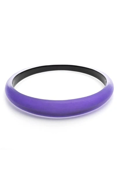 Shop Alexis Bittar 'lucite' Skinny Tapered Bangle In Violet