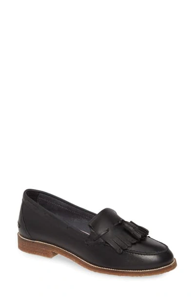 Shop Seychelles Cloak Kiltie Tassel Loafer In Black Leather