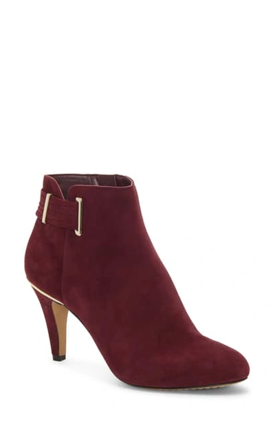 Shop Vince Camuto Vinisha Bootie In Ribbon Red Suede