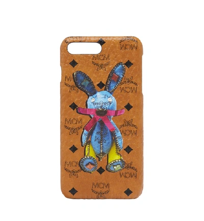 Pre-owned Mcm  Rabbit Iphone Case Visetos 6s/7/8 Plus Cognac