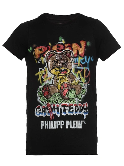 Defilé horizon Het pad Philipp Plein Cash Teddy T-shirt In Black | ModeSens