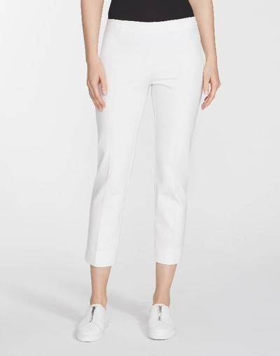 Shop Lafayette 148 Plus-size Jodhpur Cloth Front Zip Cropped Bleecker Pant In White