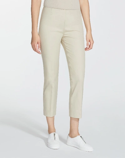 Shop Lafayette 148 Plus-size Jodhpur Cloth Front Zip Cropped Bleecker Pant In Khaki