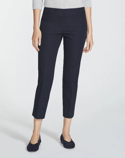 Shop Lafayette 148 Plus-size Jodhpur Cloth Front Zip Cropped Bleecker Pant In Ink