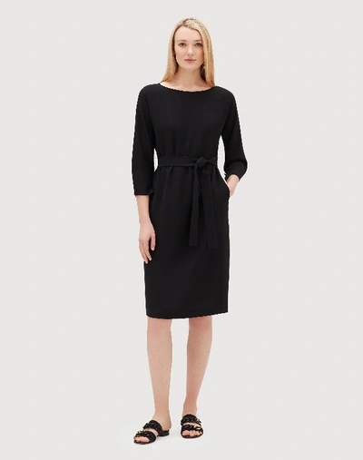 Shop Lafayette 148 Finesse Crepe Reanna Dress In Black