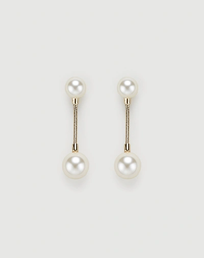 Shop Lafayette 148 Pearl Drop Post Earrings In Gold