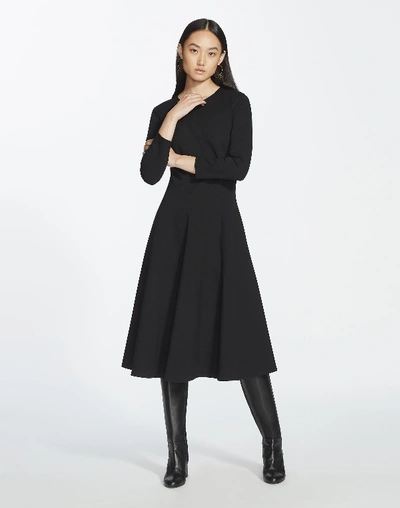 Shop Lafayette 148 Plus-size Punto Milano Topenga Dress In Black