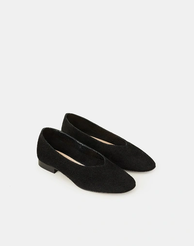 Shop Lafayette 148 Suede Jemma Ballet Flat In Black