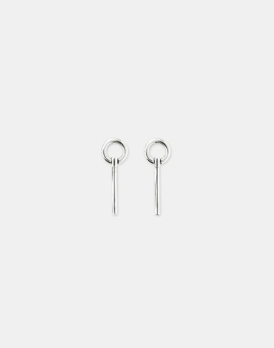 Shop Lafayette 148 Drop Circle Earrings In Silver