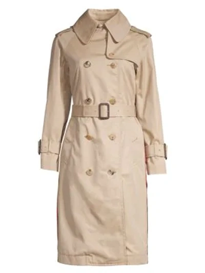Shop Mackintosh Muirkirk Wool Plaid & Cotton Twill Trench Coat