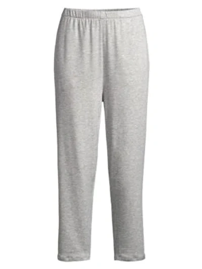 Shop Eileen Fisher Women's Stretch Terry Slouchy Ankle Pants In Dark Pearl