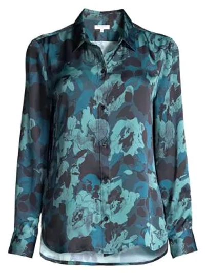 Shop Equipment Leema Floral Blouse In Reflecting Pond