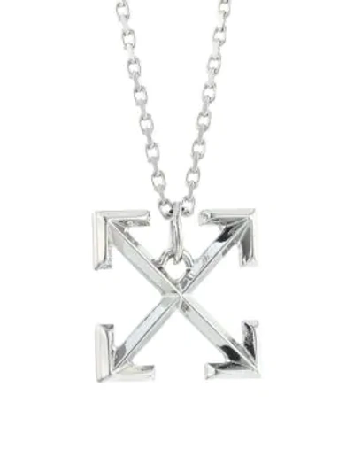 Shop Off-white Silvertone Arrows Necklace