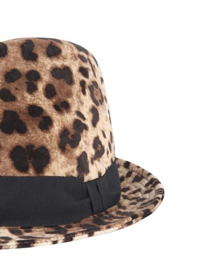 Shop Dolce & Gabbana Leopard Printed Hat In Animalier