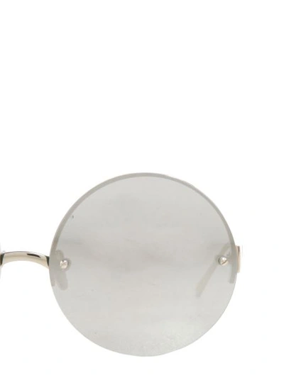 Shop Linda Farrow Round Sunglasses In Silver