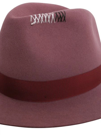 Shop Borsalino Felto Hat In Red