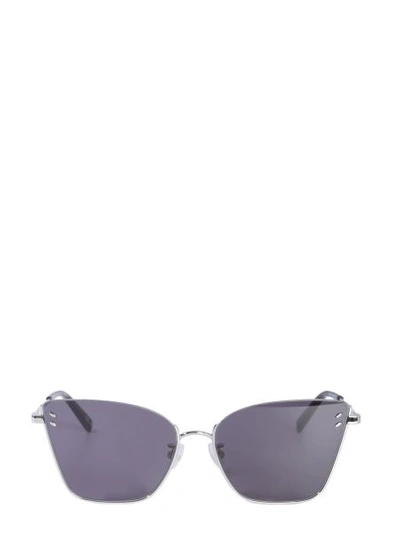 Shop Stella Mccartney Squared Sunglasses In Silver