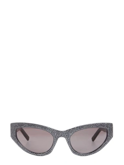 Shop Saint Laurent New Wave 215 Grace Sunglasses In Black