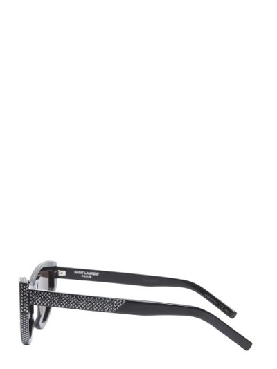 Shop Saint Laurent New Wave 215 Grace Sunglasses In Black