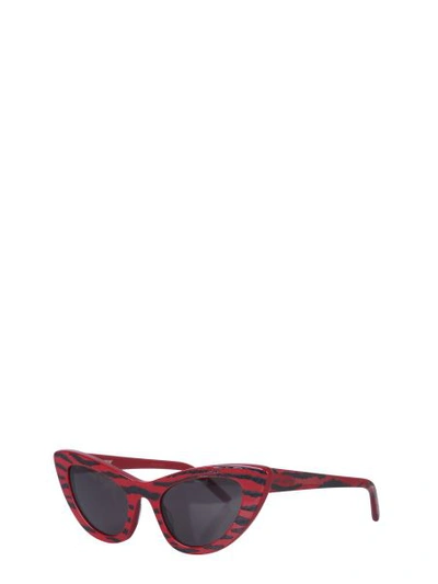 Shop Saint Laurent Sl 213 Lily Tiger Sunglasses In Red