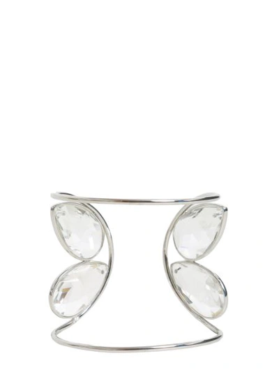 Shop Maison Margiela Crystal Bracelet In Silver