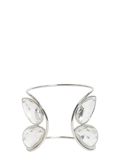 Shop Maison Margiela Crystal Bracelet In Silver