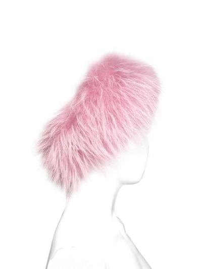 Shop Mr & Mrs Italy Fur Headband In Pink