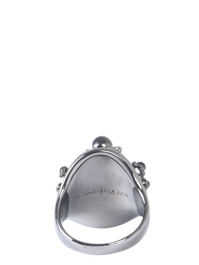 Shop Alexander Mcqueen Spider Ring In Grey