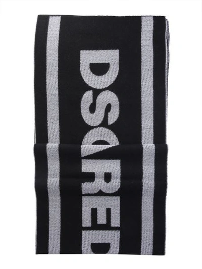 Shop Dsquared2 Logo Scarf In Black