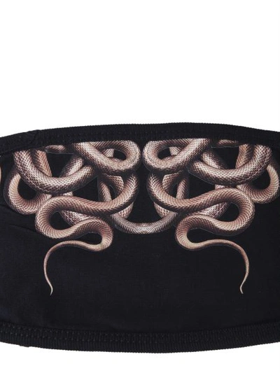 Shop Marcelo Burlon County Of Milan Snake Print Mask In Black