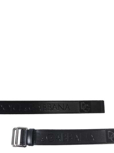 Shop Dolce & Gabbana Tape Belt In Black