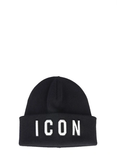 Shop Dsquared2 Wool Cap In Black