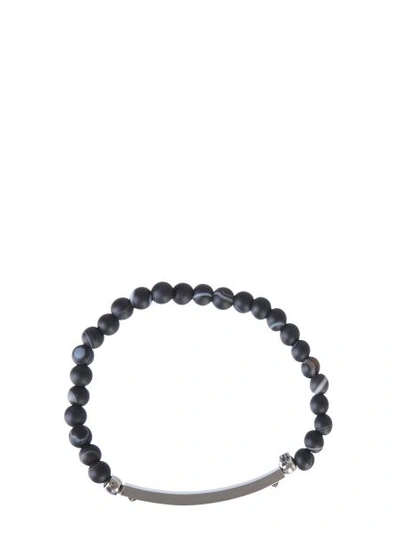 Shop Alexander Mcqueen Identity Skull Bracelet In Black