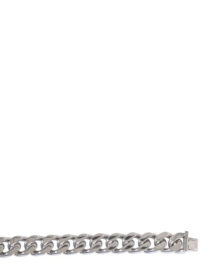 Shop Alexander Mcqueen Identity Chain Bracelet In Silver