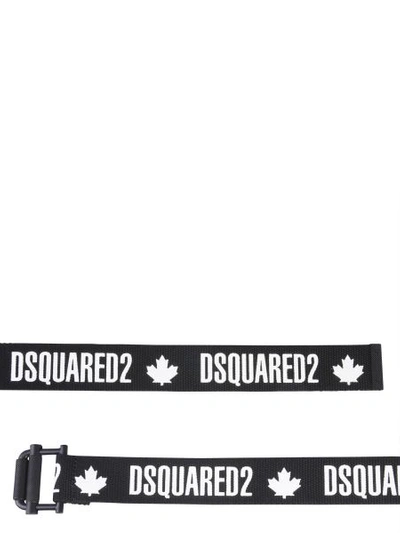 Shop Dsquared2 Cotton Belt In Black