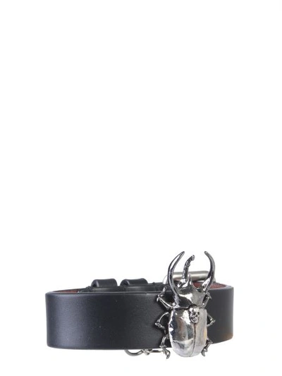 Shop Alexander Mcqueen Beetle Bracelet In Black