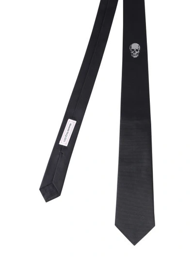 Shop Alexander Mcqueen Skull Tie In Black