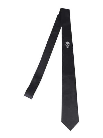Shop Alexander Mcqueen Skull Tie In Black