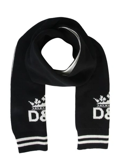 Shop Dolce & Gabbana Cashmere Scarf In Black