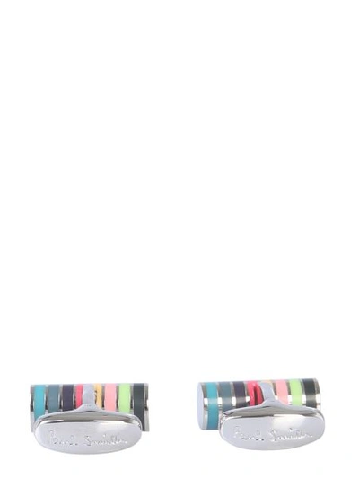 Shop Paul Smith Logoed Cufflinks In Multicolour