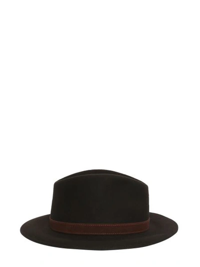 Shop Borsalino Brushed Felt Hat In Brown