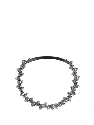 Shop Alexander Mcqueen Skull Bracelet In Grey