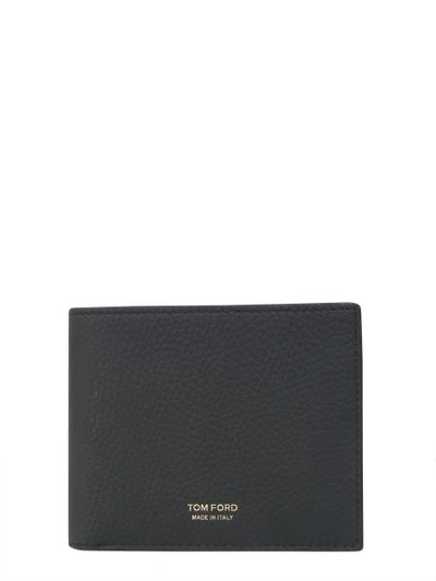 Shop Tom Ford Bifold Leather Wallet In Black