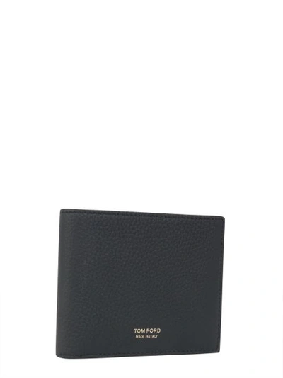 Shop Tom Ford Bifold Leather Wallet In Black