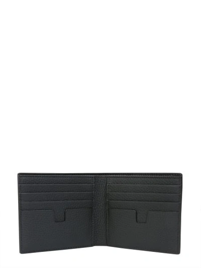 Shop Tom Ford Bifold Leather Wallet In Black