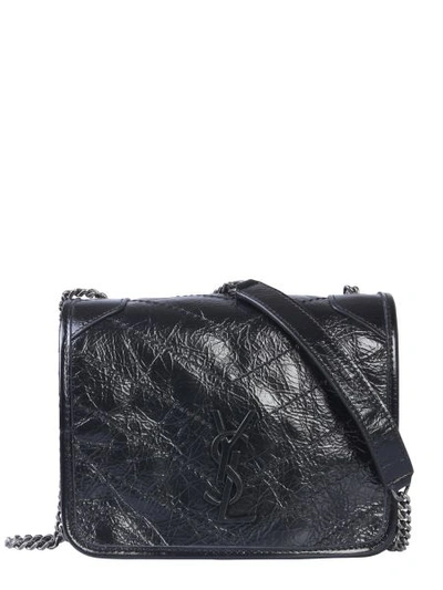 Shop Saint Laurent Niki Chain Shoulder Bag In Black