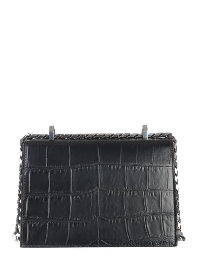 Shop Alexander Mcqueen Small Jeweled Satchel Bag In Black