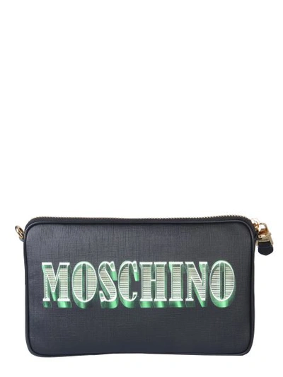 Shop Moschino Mini Dollar Teddy Bear Bag In Black