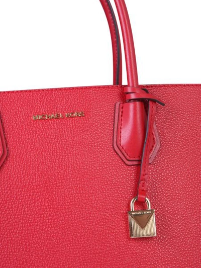 Shop Michael Michael Kors Medium Mercer Bag In Red