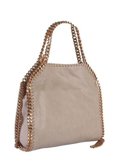 Shop Stella Mccartney Mini Falabella Bag In Beige